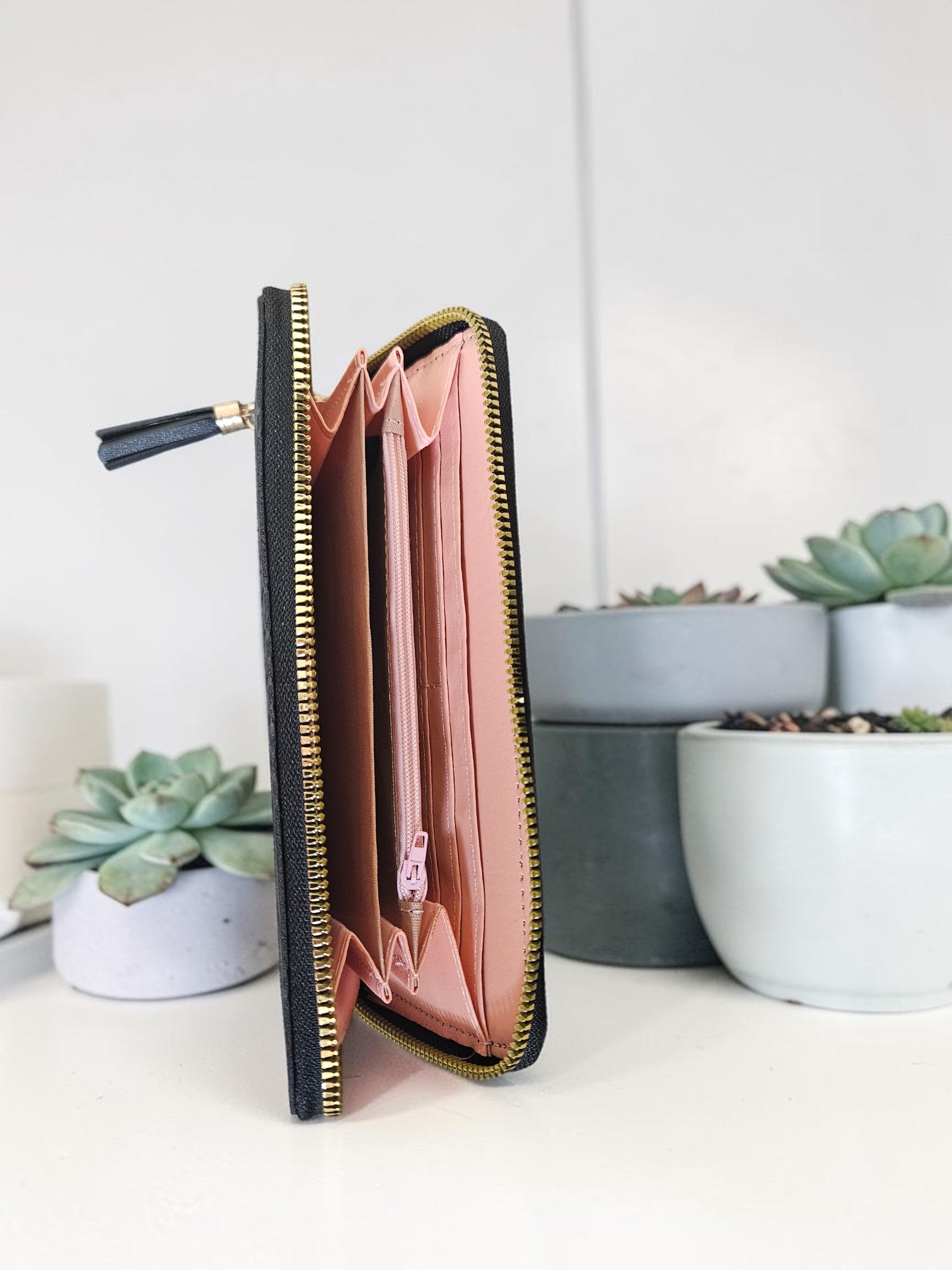 Women's Wallet,  long PU Material Zipper Wallets for Women