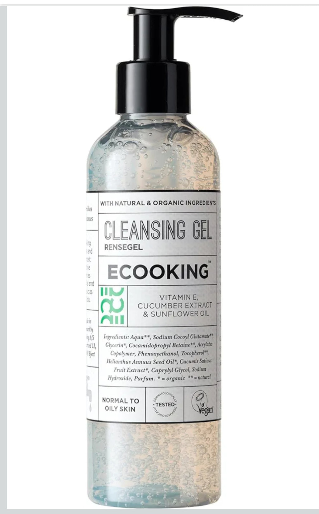 Ecooking Cleansing Gel Normal To Oily Skin 125ml Gentle Cleansing