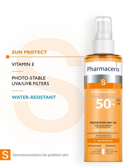 Pharmaceris Sun Protective Dry Oil SPF 50+ Duo-Active Formula 200ml Sun Care