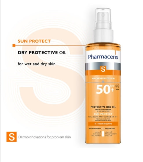 Pharmaceris Sun Protective Dry Oil SPF 50+ Duo-Active Formula 200ml Sun Care
