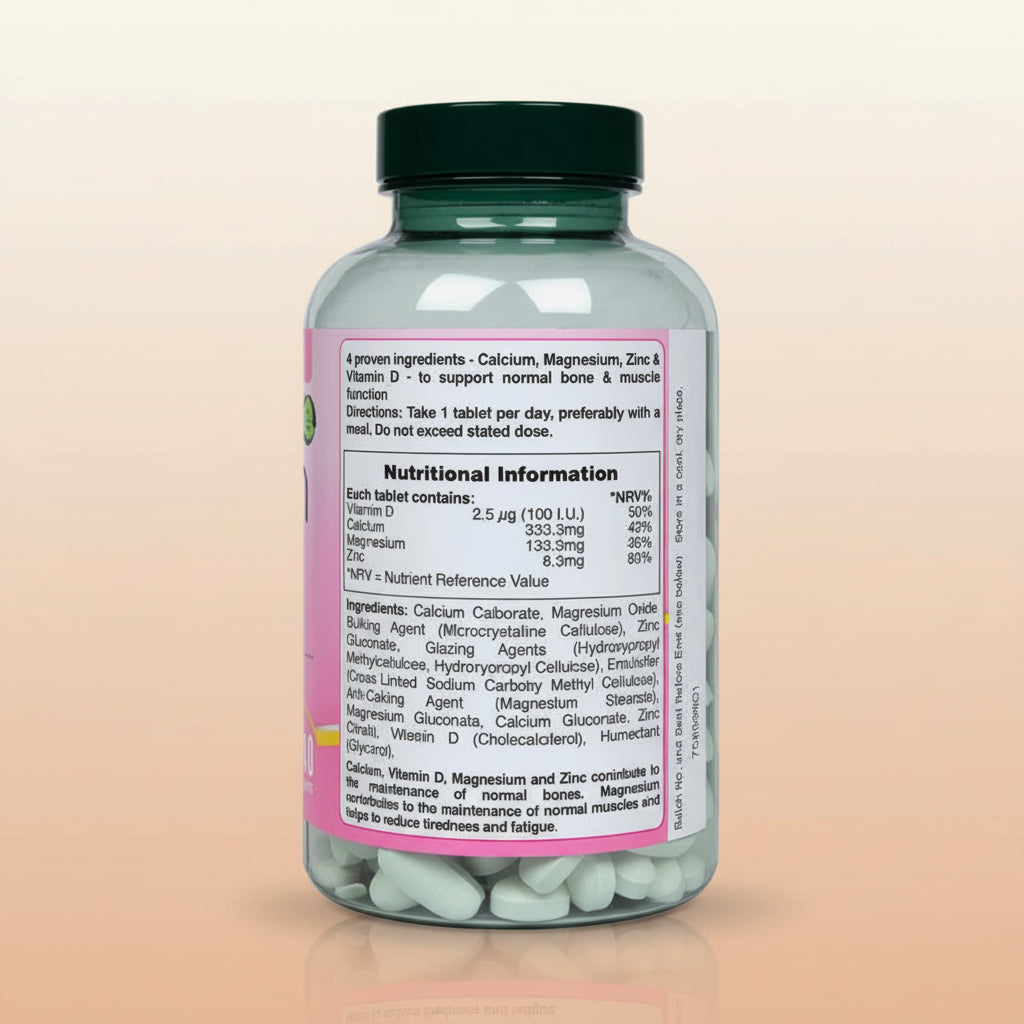 Calcium Magnesium & Zinc Tablets – 240 Pack
