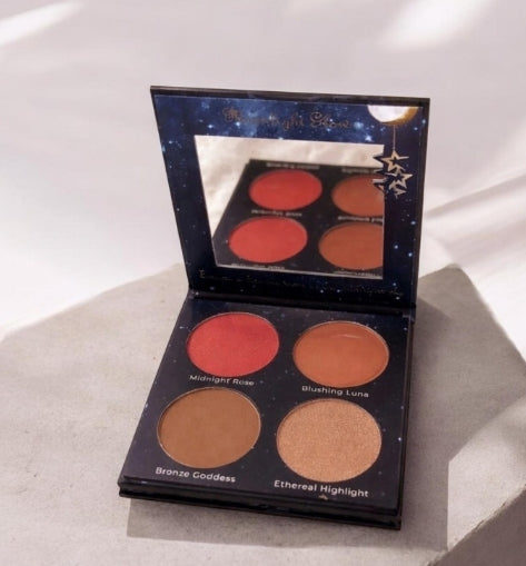 LA Splash Moonlight Glow Face Palette Blush, Highlighter & Bronzer Makeup